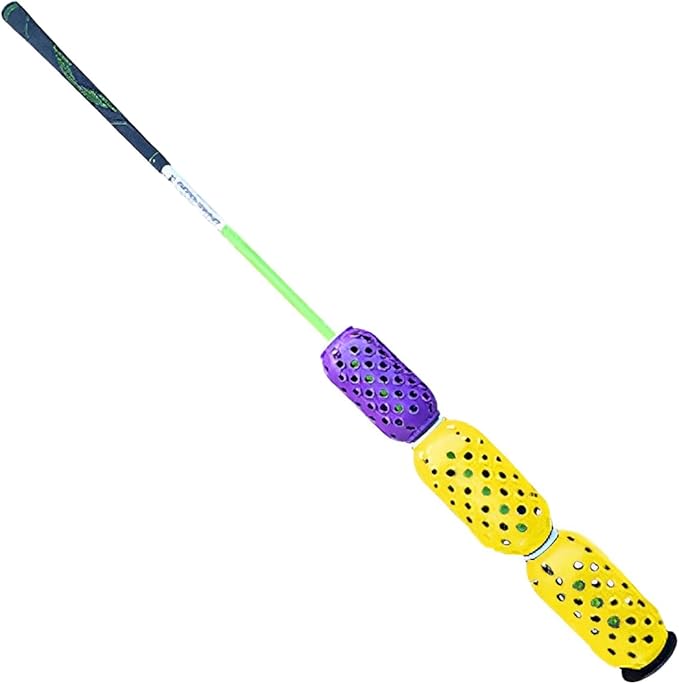 Aero Stiff Shaft, Golf Training Aid and Warm Up Tool, Speed Stick for Golf, Golf Swing Trainer, Improves Swing Speed, Wind Resistance, Adjustable Pineapples, Gain Up to 30 Yards On Your Drive