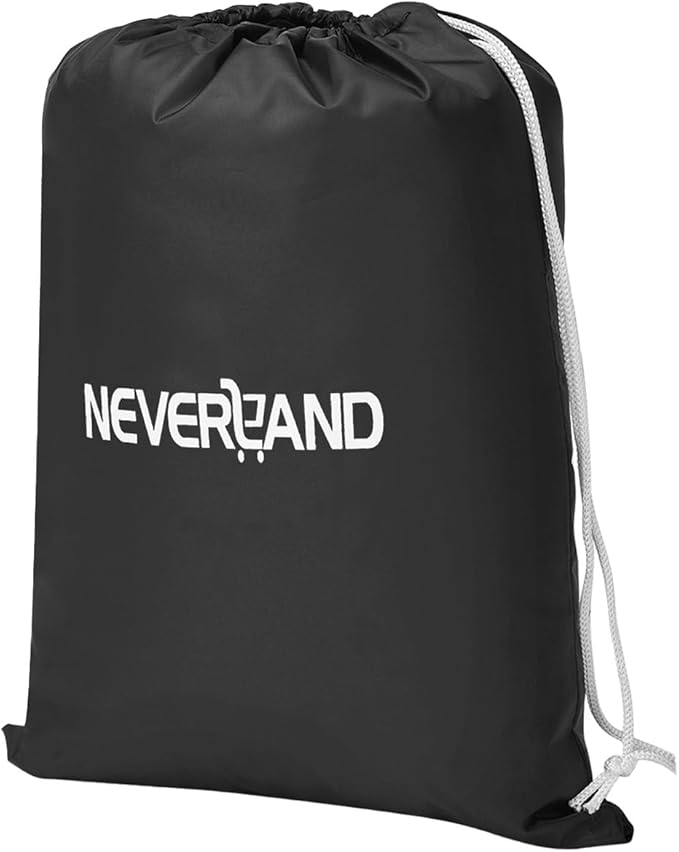 NEVERLAND Golf Cart Cover - Waterproof Golf Cart Covers - Fits for Yamaha Golf Carts EZ GO Club Car - Outdoor Windproof Sunproof (Black + Flag, Fit for 2+2/4 Passenger Cart)