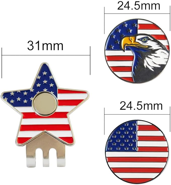 Flower Golf Ball Marker with Golf Hat Clip for Your Friend