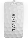 ChalkTalkSPORTS Golf Luggage & Bag Tag | Personalized Golf Ball Graphic | Standard Lines on Back | Large