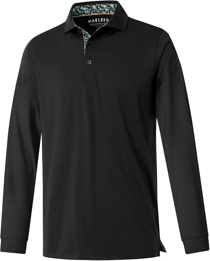Mens Polo Shirts Short and Long Sleeve Casual Solid Stylish Dry Fit Performance Designed Collared Golf Polo Shirts for Men