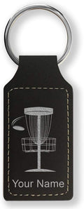 LaserGram Rectangle Keychain, Disc Golf, Personalized Engraving Included