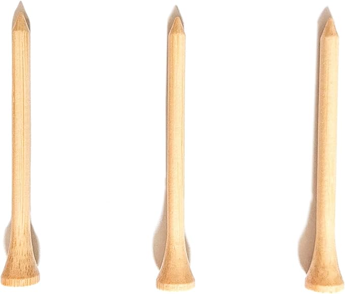 150 Pcs Bamboo Golf Tees 3 1/4 Inch, 83mm (3.25") Bamboo Tees, Friendly Biodegradable, Long and Tall Golf tees, More Durable and Stable, Ideal for Beginner