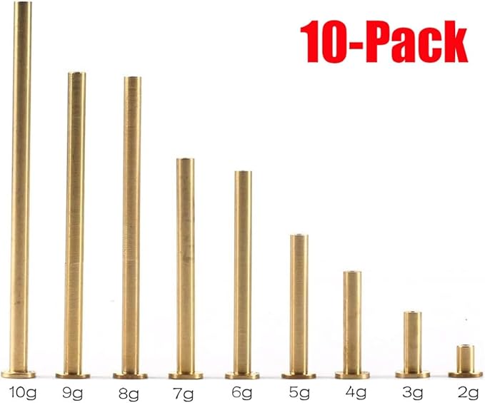 10pcs Brass Golf Tip Plug Weight for .335 .350 .370 Graphite Wood Shaft 2g-10g