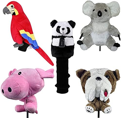 Scott Edward Golf Club Cover Fit Well for Driver or Fairway Wood Golf Club, Funny Cute Animal Design Soft Functional Golf Headcover Stylish Protection for Your Clubs for Men and Women