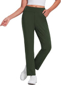 baleaf Women's Fleece Lined Pants Stretch Water Resistant Winter Thermal Travel Pants Cold Weather Gear Pockets Work Golf