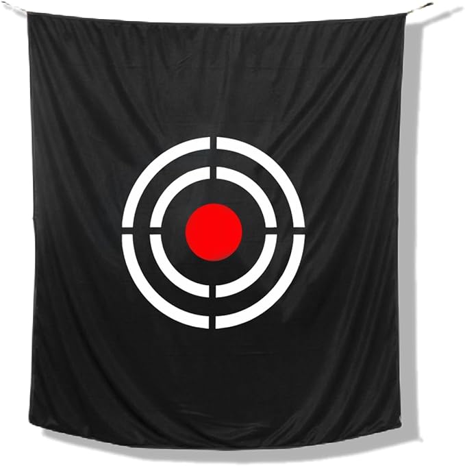 Golf Target Hitting Cloth - Black Portable Foldable Easy Setup for Indoor Outdoor Backyard Practice Training Aid Beginners Men Father Gift