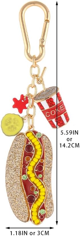 Madison Tyler Western Cowboy Boots Cherry Bow Bubble Tea Strawberry Cute Keychain | Bag Charms for Handbags Purse Charms