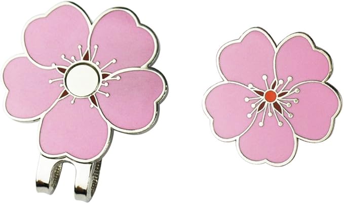 Flower Golf Ball Marker with Golf Hat Clip for Your Friend
