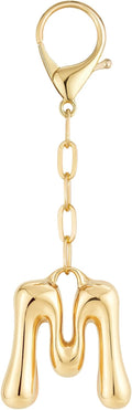 Initial Bag Charms, Bubble Letter Charm for Handbags, Cute Keychain with Letter, Initial Bag Charms for Women