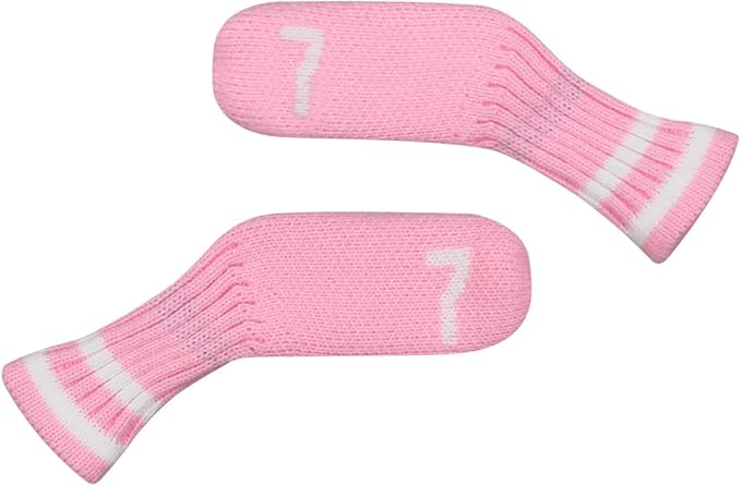 Scott Edward 10 Pcs Golf Club Head Covers for Irons Cuteness Basically Socks Shape Washable Durable Golf Club Head Protector Double Sided Knit Suitable for Most Brands