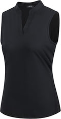 Womens Sleeveless Golf Polo Shirts Lightweight Tennis Sport Tops