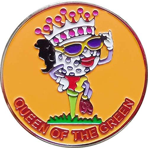 Queen of The Green Golf Ball Marker and Matching Hat Clip