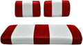 Seat Cover Replacement for Yamaha G-2/G-9 Golf Cart - Front Bench Seat - Premium Marine Vinyl -5 Panel Stitching - Staple On Installation - Two-Tone Golf Cart Seat Covers (Red & White)