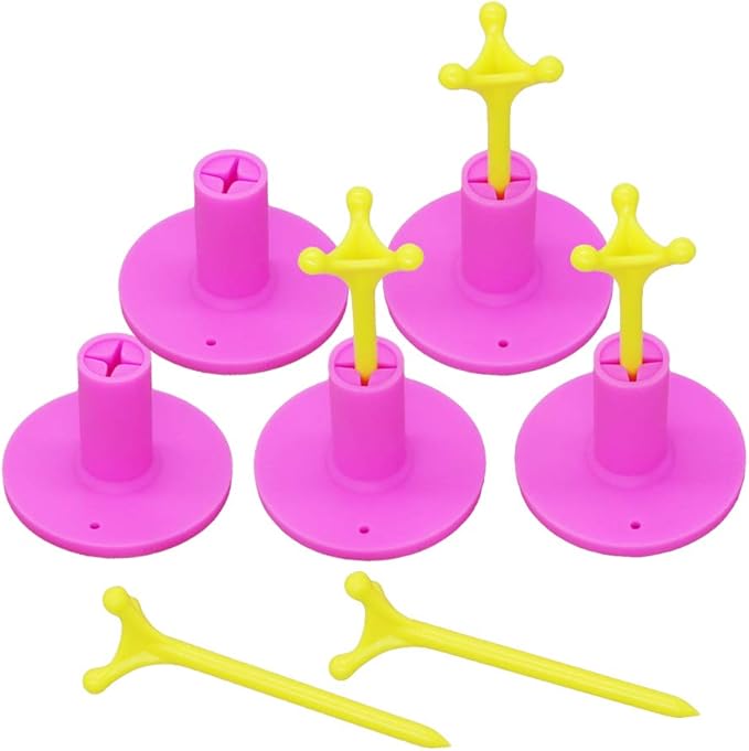 Golf Rubber Tee Holder Set for Golf Driving Range Tee Practice Tool Pack of 5