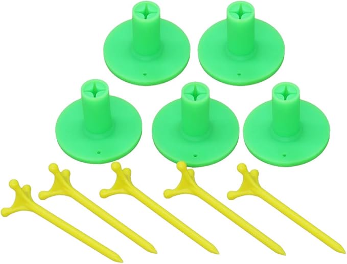 Golf Rubber Tee Holder Set for Golf Driving Range Tee Practice Tool Pack of 5