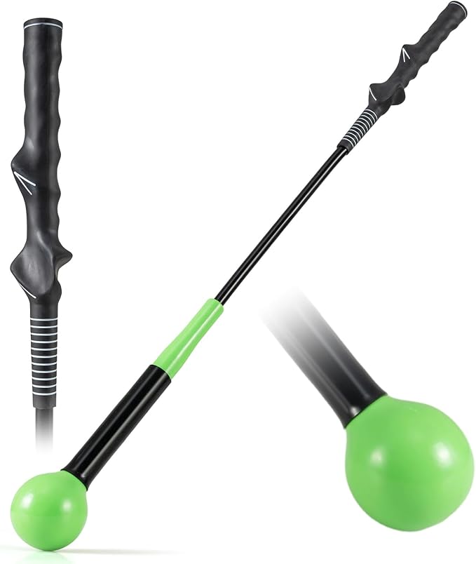 Tangkula Golf Swing Trainer, 47"/40"/31.5" Warm-Up Golf Practice Training Aid with Weighted Head for Grip, Rhythm, Flexibility, Balance, Tempo & Strength, Indoor Outdoor Golf Swing Corrector