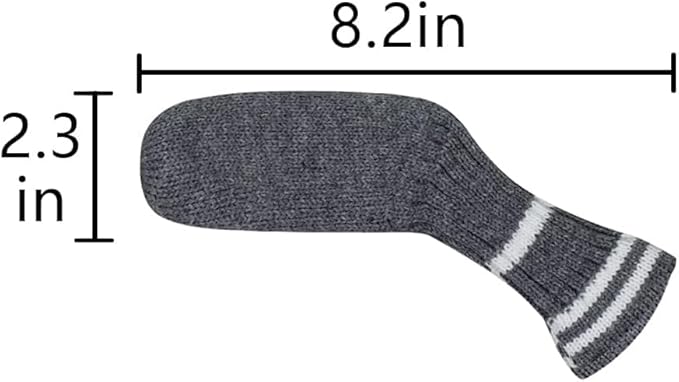 Scott Edward 1/7/10 Pcs Knitted Golf Club Head Covers for Irons Wedge Cuteness and Basically Socks Shape Washable Golf Club Head Protector on Classic Stripes Style，Double Sided Customization