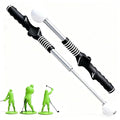 Retractable Golf Swing Training Aid,Right-Handed Golf Swing Trainer, Golf Grip Trainer with Click Feedback, Golf Stick for Practice Correction Indoor Outdoor Hitting (Black, Right-Handed)