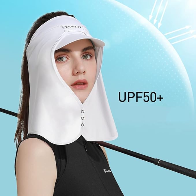 Unisex Sun Protection Golf Neck Shade Cap Drape UPF 50+ Cooling Face Covering
