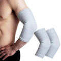 Wonder Care Bamboo Elbow Support Compression Sleeve for Tennis, Golf Elbow, Joint Pain Relief, White, Pack of 2 (Medium)