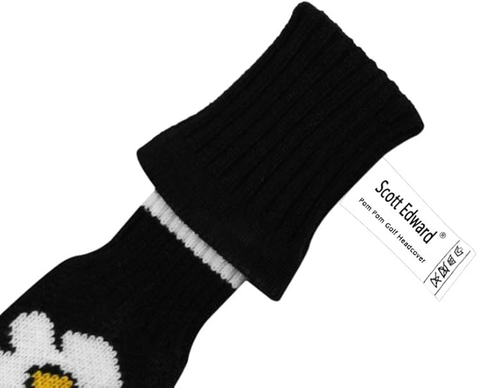 Scott Edward Knit Golf Head Covers for Woods Set of 3 Fits Well Driver(460cc) Fairway Wood and Hybrid(UT) The Perfect Change for Golf Bag