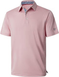 Mens Polo Shirts Short and Long Sleeve Casual Solid Stylish Dry Fit Performance Designed Collared Golf Polo Shirts for Men