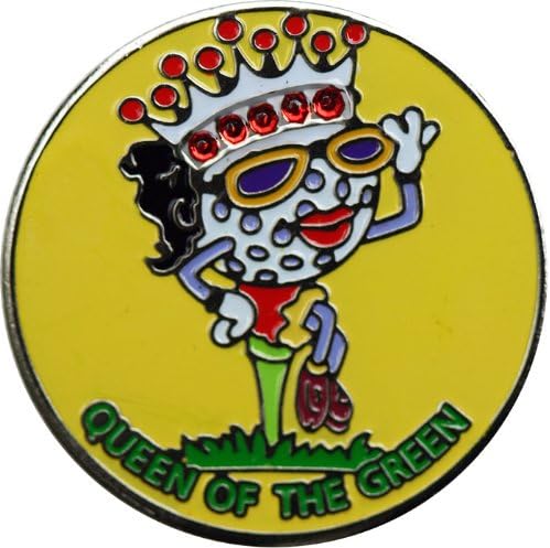 Queen of The Green Golf Ball Marker and Matching Hat Clip