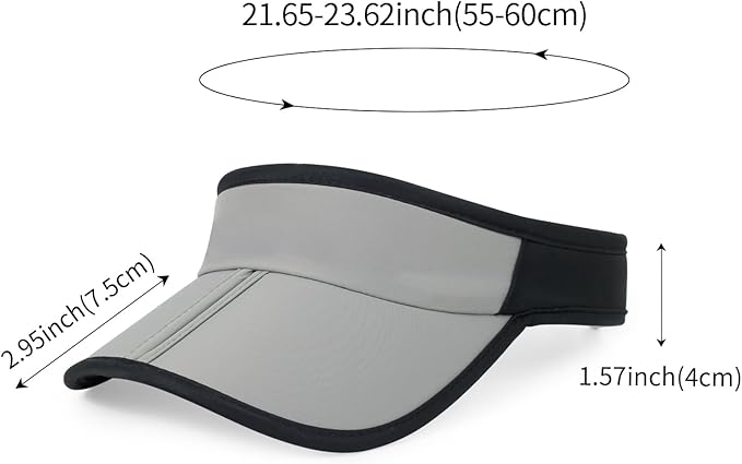 HH HOFNEN Sports Sun Visor Hats Men Women Foldable Brim Lightweight Packable Adjustable Visor Caps Running Golf Tennis