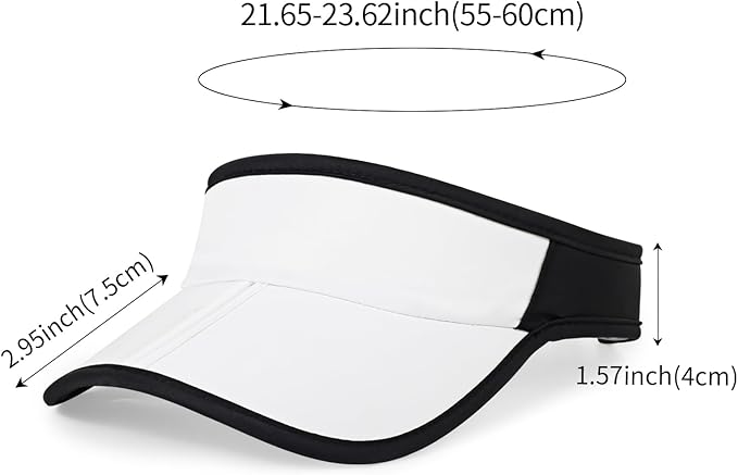 HH HOFNEN Sports Sun Visor Hats Men Women Foldable Brim Lightweight Packable Adjustable Visor Caps Running Golf Tennis