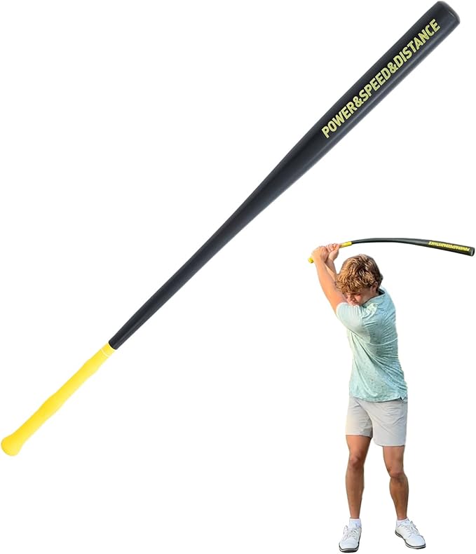 Golf Swing Trainer Aid for Power & Driving Distance | Flexible Weighted Golf Training Aid Improves Balance, Strength, Tempo, Rhythm & Lag Golf Warmup Practice Stick