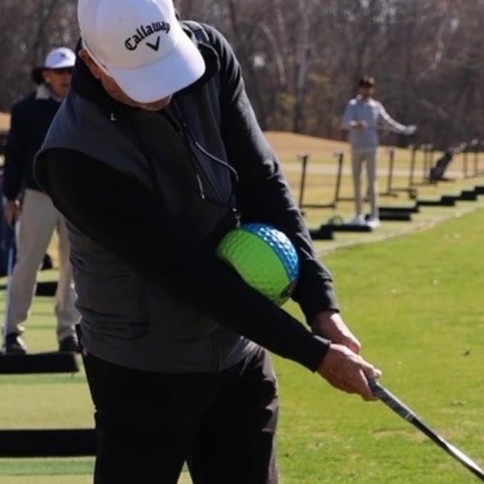 Pro Model - The Legitimate Patented Golf Swing Training Aid to Fix Hooks, Slices, Chicken Wings, and More - Designed for Superior Control, Comfort, and Durability - Lanyard for All Heights