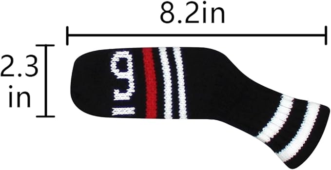 Scott Edward 10 Pcs Golf Club Head Covers for Irons Cuteness Basically Socks Shape Washable Durable Golf Club Head Protector Double Sided Knit Suitable for Most Brands