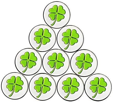 Lot of 10 Golf Ball Markers Assorted Patterns - Soft Enamel Technique