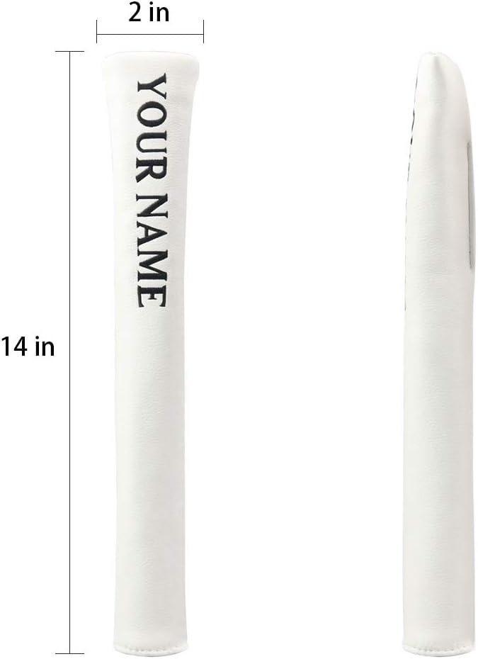 Craftsman Golf Classic Well Made Black White Red Gray Leather Alignment Stick Cover Holder 14' Hold at Least 3 Sticks