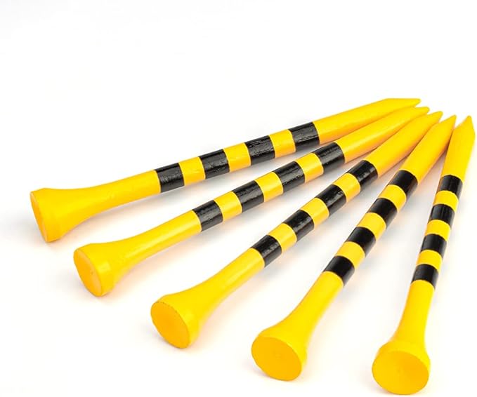 MAZEL Natural Wood/Bamboo Golf Tees 2 3/4 Inch & 3 1/4 Inch,Pack 50 or 120,Reduce Friction & Side Spin,More Stable Golf Tees