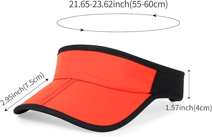 HH HOFNEN Sports Sun Visor Hats Men Women Foldable Brim Lightweight Packable Adjustable Visor Caps Running Golf Tennis