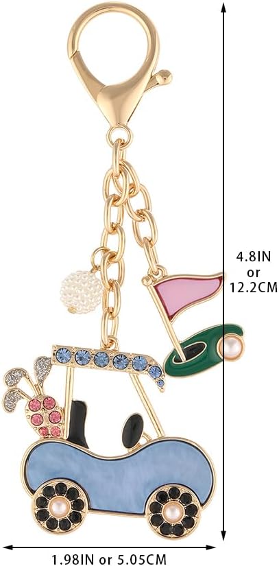 Madison Tyler Western Cowboy Boots Cherry Bow Bubble Tea Strawberry Cute Keychain | Bag Charms for Handbags Purse Charms