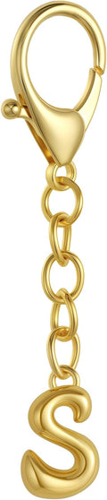 Bubble Gold Letter Bag Charms for Women, Cute Initial Keychain for Handbags, Purse Charms Birthday Christmas Gifts