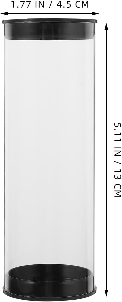 Homoyoyo 4pcs Plastic Golfs Ball Container Transparent Clear Tube Golf Ball Storage Case with Caps for Baseball Collectibles