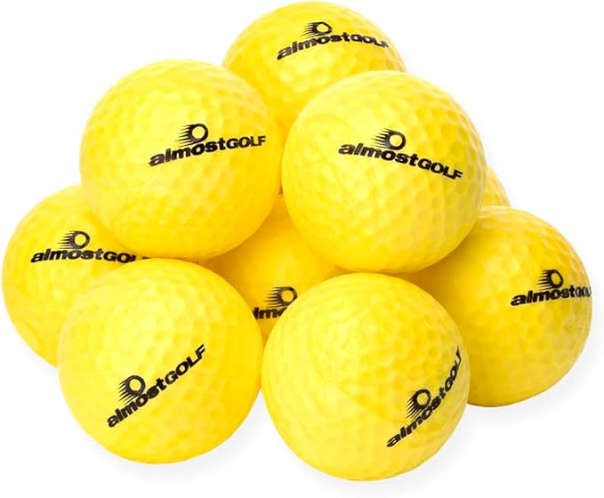 ALMOSTGOLF Limited Flight Practice Foam Golf Balls – Realistic Spin, Trajectory, & Accuracy Training