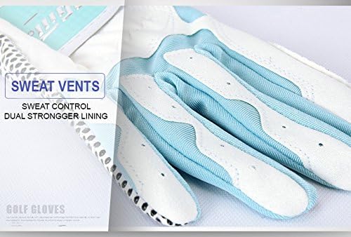 PGM Women's Golf Glove One Pair (4 Color Options), Improved Grip System, Cool and Comfortable