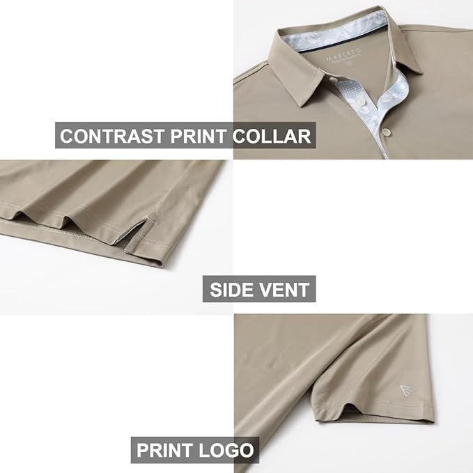 Mens Polo Shirts Short and Long Sleeve Casual Solid Stylish Dry Fit Performance Designed Collared Golf Polo Shirts for Men