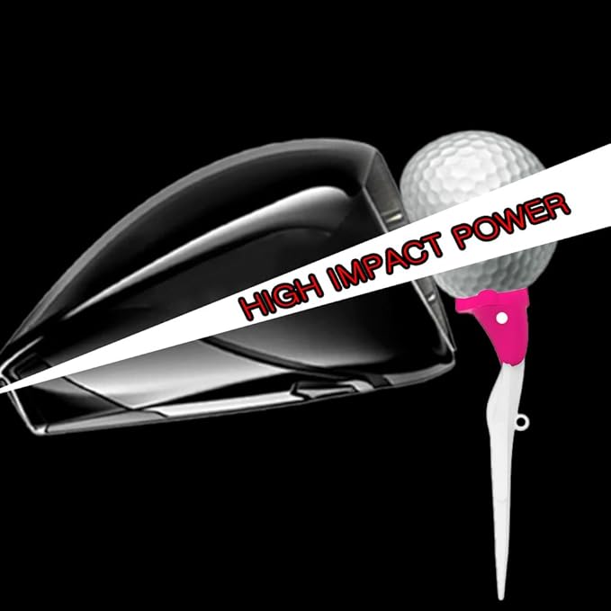 Upgraded Premium High Path Golf Tee Set – 5° Launch Angle, Adjustable Height Markers, Reduces Hooks & Slices, High Visibility, Stable 20mm Head, 9pcs