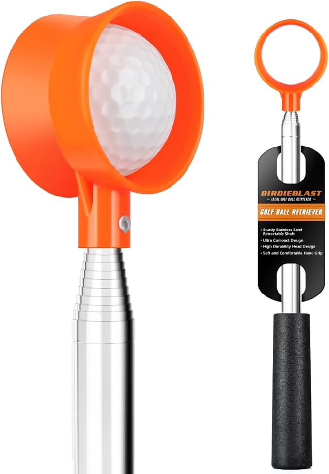 Golf Ball Retriever Telescopic for Water, 16.3Ft Stainless Steel Golf Ball Retriever, Professional Golf Ball Retriever(16.3Ft)