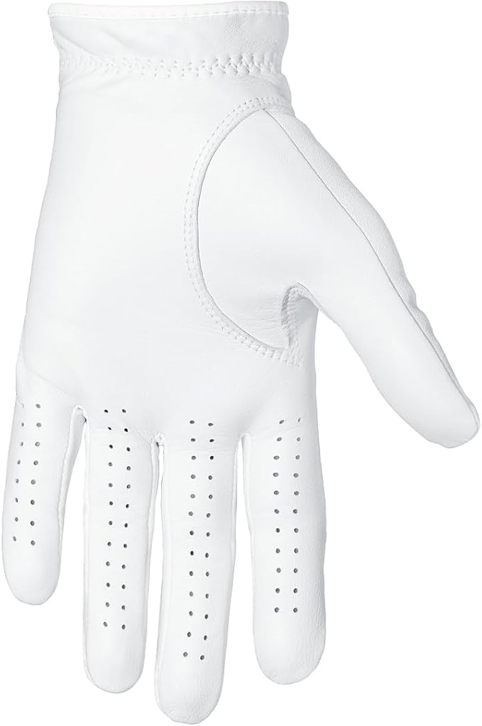 Wedge Guys Flex Premium Cabretta Leather Golf Gloves for Men w/Stretchy & Durable Microfit Spandex Back for Extra Comfort & Superior Grip in All Weather Conditions | Left Hand Mens Golf Gloves 3-Pack