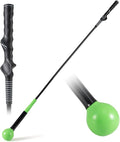 Tangkula Golf Swing Trainer, 47"/40"/31.5" Warm-Up Golf Practice Training Aid with Weighted Head for Grip, Rhythm, Flexibility, Balance, Tempo & Strength, Indoor Outdoor Golf Swing Corrector