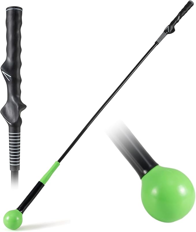 Tangkula Golf Swing Trainer, 47"/40"/31.5" Warm-Up Golf Practice Training Aid with Weighted Head for Grip, Rhythm, Flexibility, Balance, Tempo & Strength, Indoor Outdoor Golf Swing Corrector