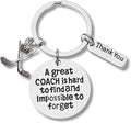 Golf Coach Keychain, Golf Coach Gifts, Great Coach is Hard to Find But Impossible to Forget Keychain for Men and Women