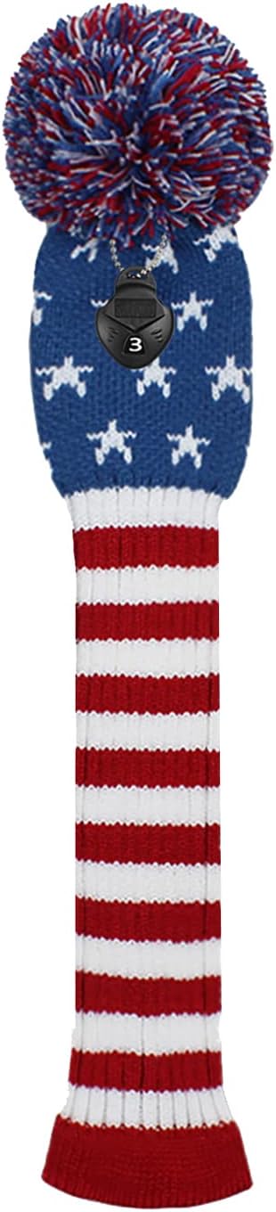 Scott Edward Knit Golf Head Covers for Woods Set of 3 Fits Well Driver(460cc) Fairway Wood and Hybrid(UT) The Perfect Change for Golf Bag